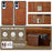 LC.IMEEKE L5 For Samsung Galaxy S25 Edge Magnetic Phone Case Leather Back Cover with Detachable Card Holder - Brown - 2