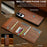 LC.IMEEKE L5 For Samsung Galaxy S25 Edge Magnetic Phone Case Leather Back Cover with Detachable Card Holder - Brown - 7