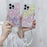 For iPhone 15 Pro Case with Strap Epoxy Glitter Butterfly Decor TPU + Acrylic Phone Back Cover - Pink / White - 3