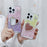 For iPhone 16 Pro Max Case with Heart Mirror Epoxy Glitter TPU + Acrylic Phone Back Cover - Pink / White - 5