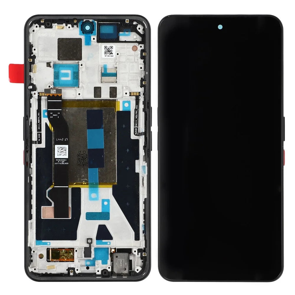 For Nothing Phone (3a) A059 OEM Grade S AMOLED Screen and Digitizer Assembly + Frame (Without Logo) - Black - 1