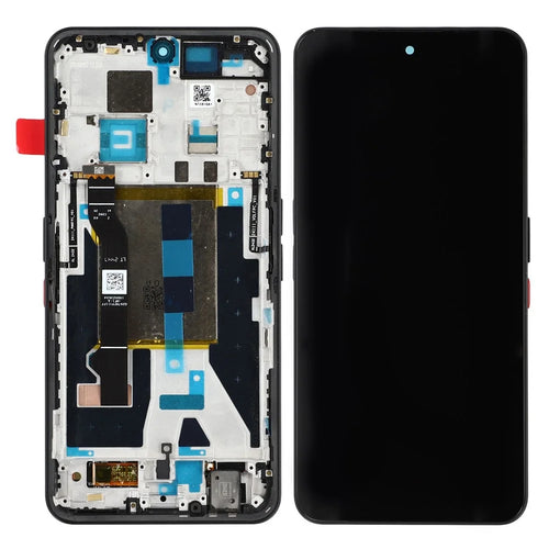 For Nothing Phone (3a) A059 OEM Grade S AMOLED Screen and Digitizer Assembly + Frame (Without Logo) - Black - 1