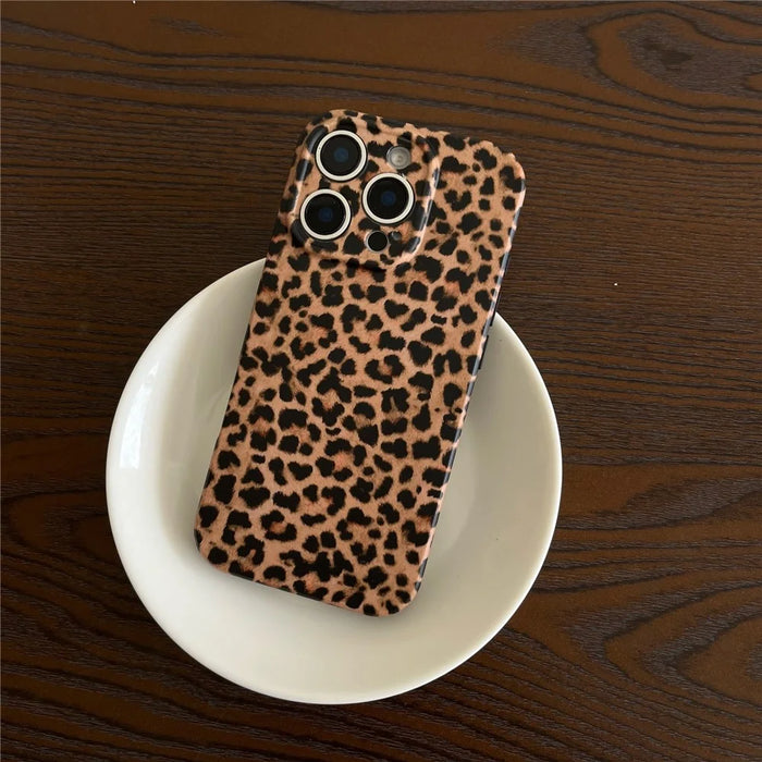 For iPhone 15 Pro Case Retro Leopard Print TPU Phone Cover - 3