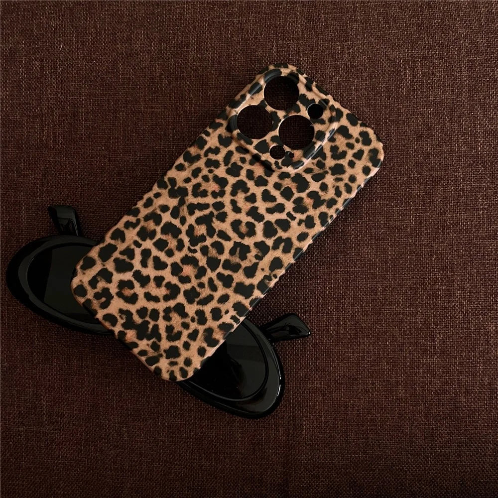 For iPhone 15 Pro Max Case Retro Leopard Print TPU Phone Cover - 5