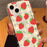 For iPhone 15 Phone Cases Soft TPU Mobile Back Cover with Strawberry Imprinted - 2