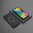 For iPhone 16 Magnetic Case Corrugated Texture Heat Dissipation Shockproof TPU + PC Phone Back Cover - Black - 4