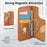 CASENEO For iPhone 16 Magnetic Case RFID Blocking Wallet Detachable Leather Phone Cover with Wristband - Brown - 7