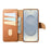 CASENEO For Samsung Galaxy S25+ Magnetic Case RFID Blocking Wallet Detachable Leather Phone Cover with Wristband - Brown - 2