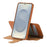 CASENEO For Samsung Galaxy S25+ Magnetic Case RFID Blocking Wallet Detachable Leather Phone Cover with Wristband - Brown - 3