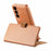 CASENEO For Samsung Galaxy S25+ Magnetic Case RFID Blocking Wallet Detachable Leather Phone Cover with Wristband - Brown - 4