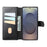 CASENEO For Samsung Galaxy S25 Ultra Magnetic Case RFID Blocking Wallet Detachable Leather Phone Cover with Wristband - Black - 2