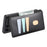 CASENEO For Samsung Galaxy S25 Ultra Magnetic Case RFID Blocking Wallet Detachable Leather Phone Cover with Wristband - Black - 6