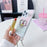 For iPhone 15 Pro Case with Strap, Mirror Epoxy Glitter TPU + Acrylic Phone Back Cover - Pink  /  Green - 3
