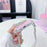 For iPhone 15 Pro Case with Strap, Mirror Epoxy Glitter TPU + Acrylic Phone Back Cover - Pink  /  Green - 4