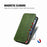 For iPhone 17e / 16e Case Rhombus Imprint PU Leather Wallet Phone Cover - Green - 5