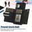 For Samsung Galaxy A13 4G / 5G Rhinestone Decor Tri-fold Wallet Phone Case RFID Blocking Kickstand PU Leather Coated TPU Cover with Shoulder Strap - Black - 5