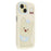 For iPhone 13 Case Pattern Printing TPU + Acrylic Phone Back Cover Large Lens Cutout - White Dog - 1