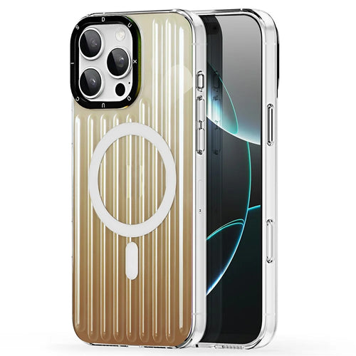 DUX DUCIS Zest Series For iPhone 16 Pro Case Compatible with MagSafe Gradient TPU + PET Phone Cover - Desert Gold - 1