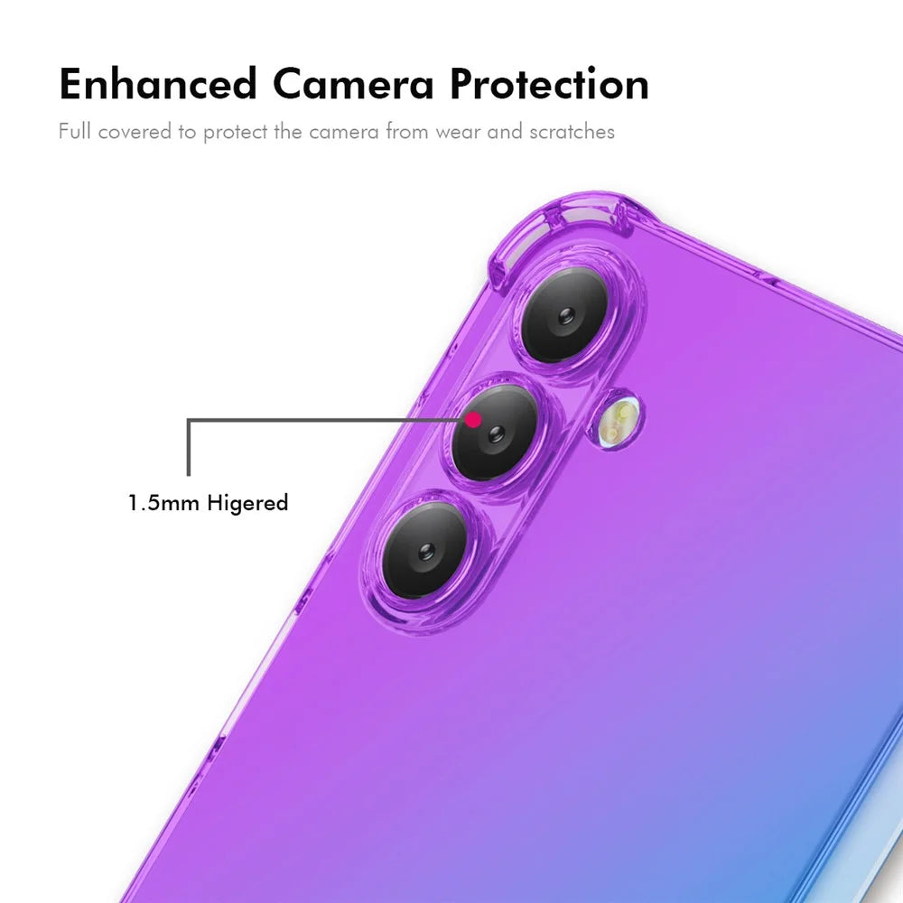ENKAY For Samsung Galaxy F16 5G / Galaxy M16 5G TPU Case  Thickened Four Corner Drop-proof Phone Back Cover - Purple / Blue - 4