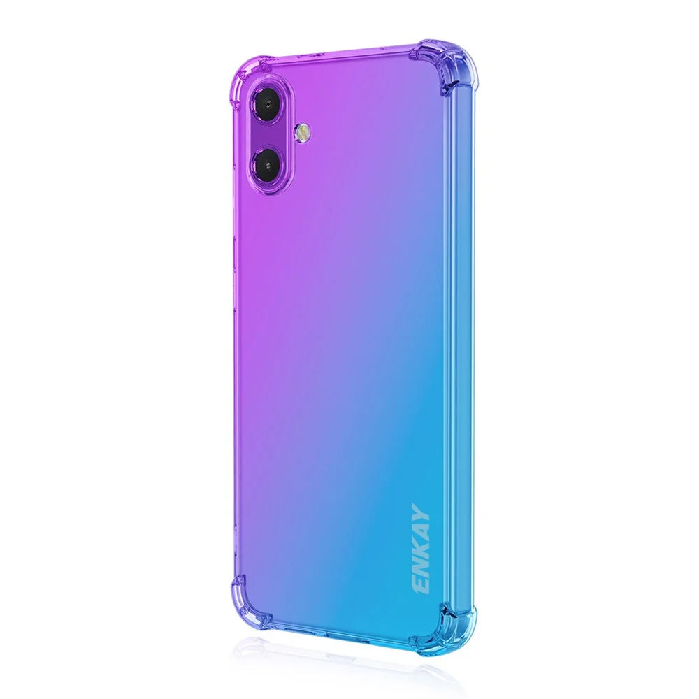 ENKAY For Samsung Galaxy F06 5G / Galaxy M06 5G TPU Case  Thickened Four Corner Drop-proof Phone Back Cover - Purple / Blue - 1