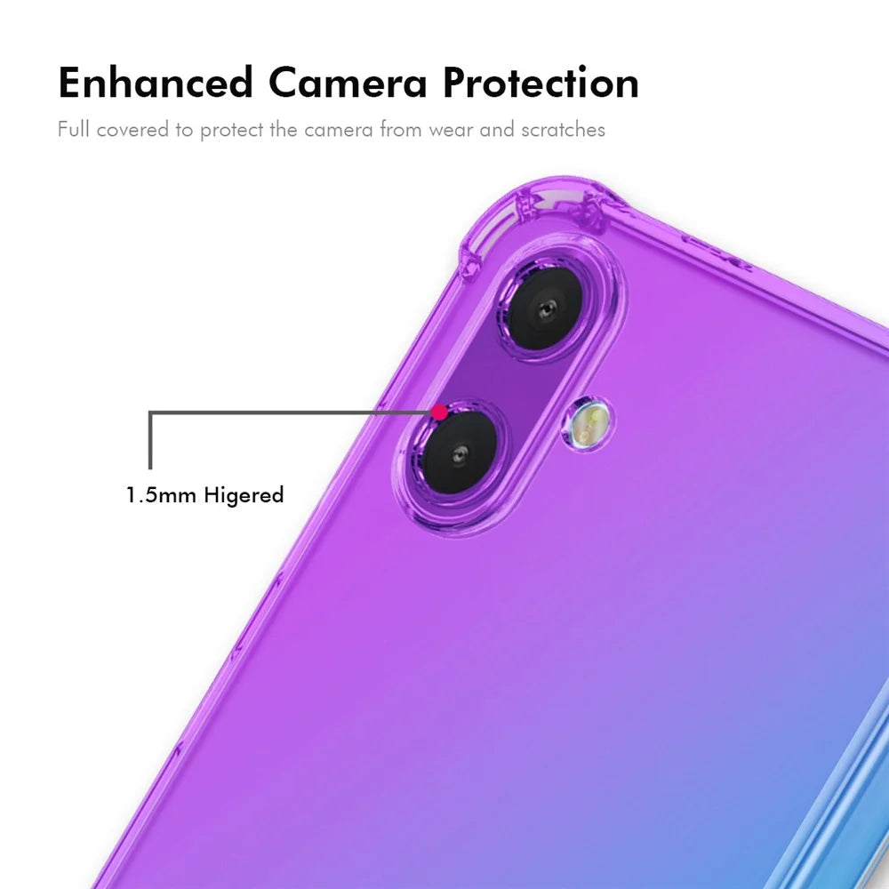 ENKAY For Samsung Galaxy F06 5G / Galaxy M06 5G TPU Case  Thickened Four Corner Drop-proof Phone Back Cover - Purple / Blue - 4