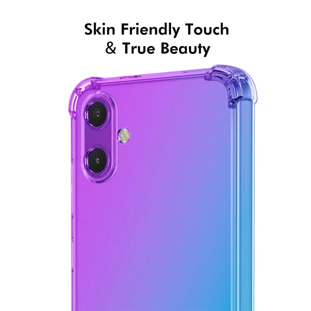 ENKAY For Samsung Galaxy F06 5G / Galaxy M06 5G TPU Case  Thickened Four Corner Drop-proof Phone Back Cover - Purple / Blue - 5