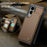 CASEME For Samsung Galaxy S25 Edge Phone Case  C22 Leather Back Cover with RFID Blocking Card Slots - Brown - 4