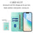 For iPhone 16 Pro Max Wallet Cases Retro Texture RFID Blocking Leather Phone Cover - Mint Green - 7