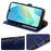 For Samsung Galaxy A05s 4G Case RFID Blocking Wallet Litchi Texture Leather Phone Cover Magnetic Clasp - Blue - 4