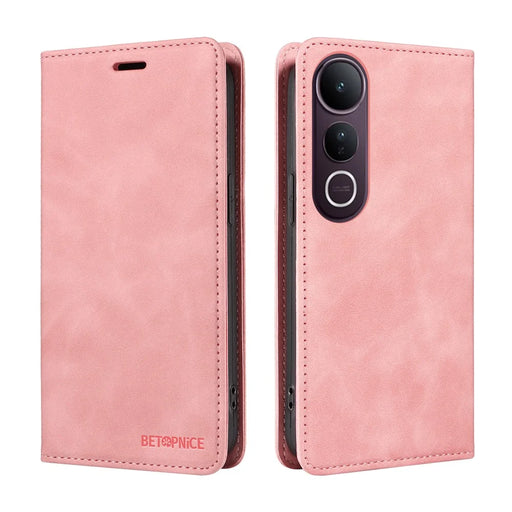 BETOPNICE For vivo V50 Lite 5G / vivo V50 Lite 4G Case  Magnetic Closure RFID Blocking Wallet Stand Leather Phone Cover - Pink - 2