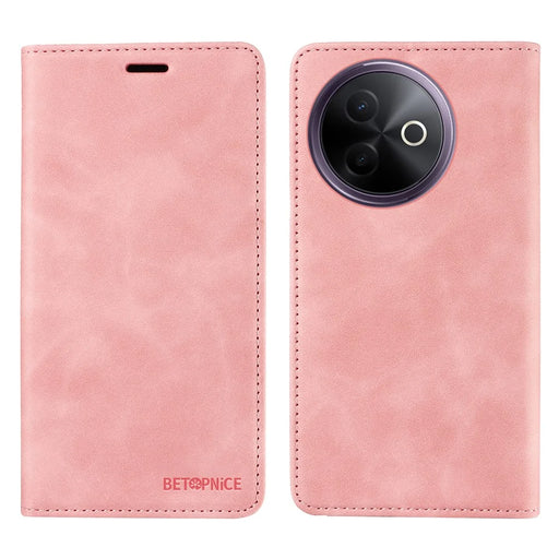BETOPNICE For vivo Y300i 5G / vivo Y39 5G Case  Magnetic Closure RFID Blocking Wallet Stand Leather Phone Cover - Pink - 1