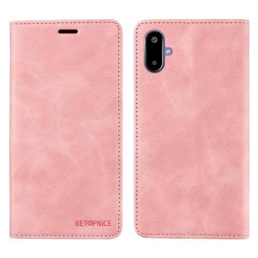 BETOPNICE For Samsung Galaxy F06 5G Case  Magnetic Closure RFID Blocking Wallet Stand Leather Phone Cover - Pink - 1