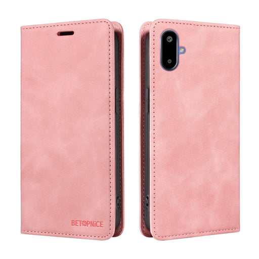 BETOPNICE For Samsung Galaxy F06 5G Case  Magnetic Closure RFID Blocking Wallet Stand Leather Phone Cover - Pink - 2