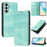 For Samsung Galaxy A35 5G Wallet Cases Retro Texture RFID Blocking Leather Phone Cover - Mint Green - 2