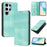 For Samsung Galaxy S25 Ultra Wallet Cases Retro Texture RFID Blocking Leather Phone Cover - Mint Green - 2