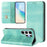 For Samsung Galaxy S25 Ultra Wallet Cases Retro Texture RFID Blocking Leather Phone Cover - Mint Green - 3