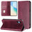 For Sony Xperia 10 VI Wallet Cases Retro Texture RFID Blocking Leather Phone Cover - Wine Red - 3