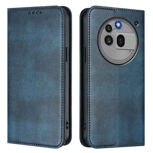For Nothing Phone (3a) Pro Wallet Cases Retro Texture RFID Blocking Leather Phone Cover - Blue - 1