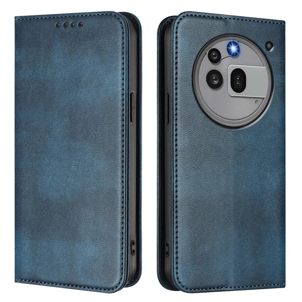 For Nothing Phone (3a) Pro Wallet Cases Retro Texture RFID Blocking Leather Phone Cover - Blue - 1