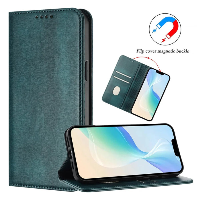 For Nothing Phone (3a) Pro Wallet Cases Retro Texture RFID Blocking Leather Phone Cover - Blue - 5