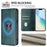 For Nothing Phone (3a) Pro Wallet Cases Retro Texture RFID Blocking Leather Phone Cover - Blue - 6
