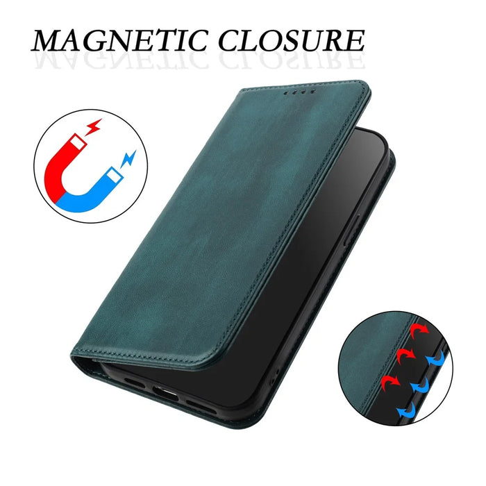 For Nothing Phone (3a) Pro Wallet Cases Retro Texture RFID Blocking Leather Phone Cover - Blue - 7