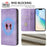 For Nothing Phone (3a) Wallet Cases Retro Texture RFID Blocking Leather Phone Cover - Light Purple - 6