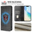 For Google Pixel 8 Pro Wallet Cases Retro Texture RFID Blocking Leather Phone Cover - Black - 4