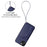 For iPhone 15 Plus Case Card Holder Kickstand Skin-Touch Phone Cover with Wrist Strap - Blue - 3