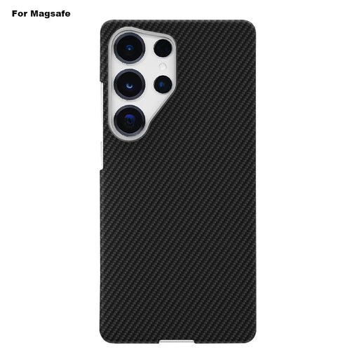 GKK For Samsung Galaxy S25 Ultra Magnetic Case 600D Fine Carbon Fiber Texture Hard PC Phone Back Cover - 1