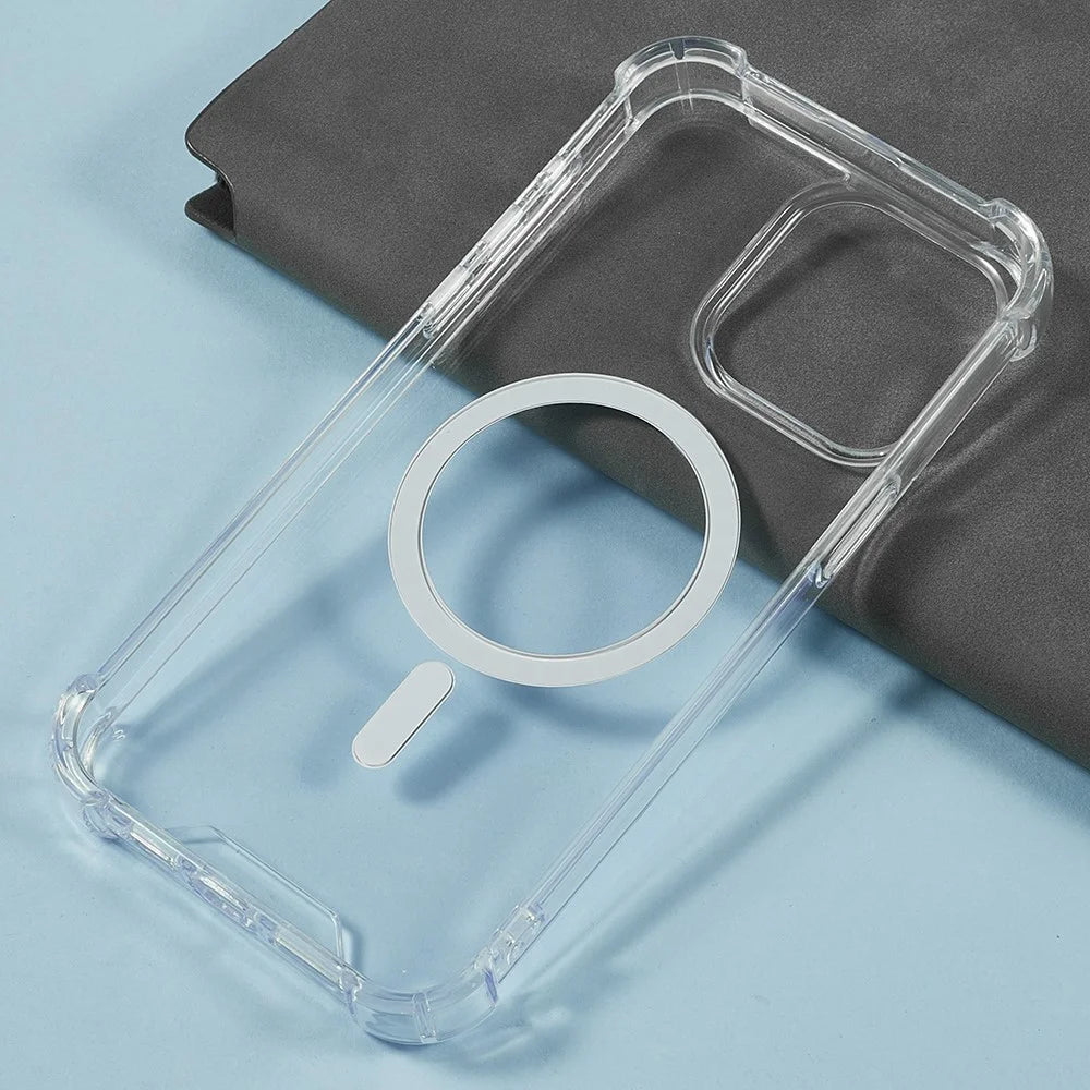 For iPhone 14 Pro Max Case Compatible with MagSafe 1.5mm Shockproof Clear Phone Back Cover - 4