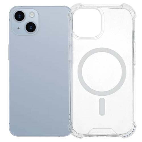 For iPhone 15 Plus / 14 Plus Case Compatible with MagSafe 1.5mm Shockproof Clear Phone Back Cover - 1