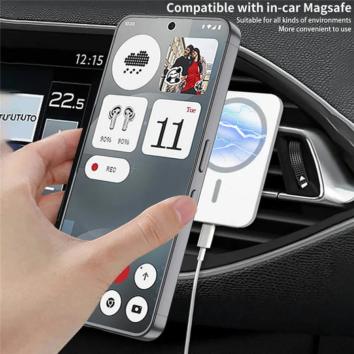 For Nothing Phone (3a) Case Magnetic Kickstand Hard PC Shockproof Phone Cover - Black - 5