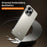 For iPhone 16 Pro Max Case PC + Silicone + Alloy Matte Phone Cover - Titanium - 4